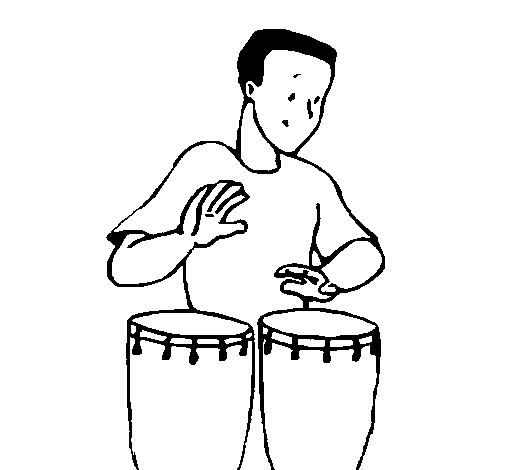 Dibujo de Percusionista para Colorear - Dibujos.net