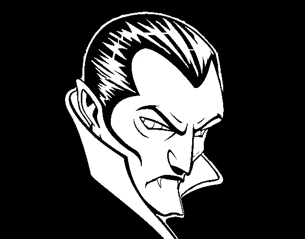 Dibujo de Perfil de Drácula para Colorear - Dibujos.net Dibujo de Perfil de Drácula para Colorear - Dibujos.net