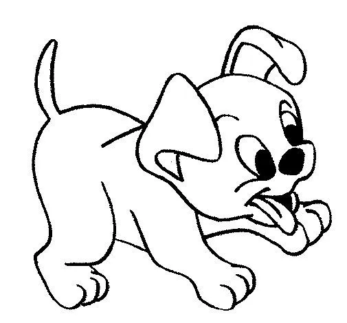 Dibujo de Perrito para Colorear - Dibujos.net