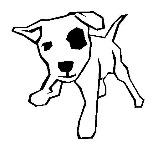 Dibujo de Perrito con una mancha en el ojo para Colorear - Dibujos.net