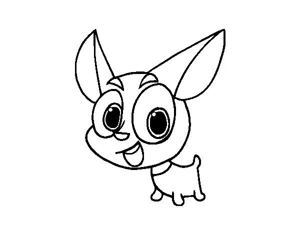 Dibujo de Perro chihuaha para Colorear - Dibujos.net