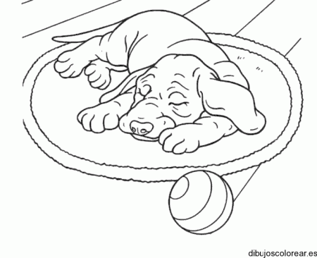 Dibujo de un perro durmiendo | Dibujos para Colorear Dibujo de un perro durmiendo | Dibujos para Colorear