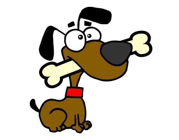 Dibujo de perro y hueso pintado por Roci82 en Dibujos.net el día ...