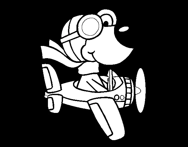 Dibujo de Perro piloto para Colorear - Dibujos.net Dibujo de Perro piloto para Colorear - Dibujos.net