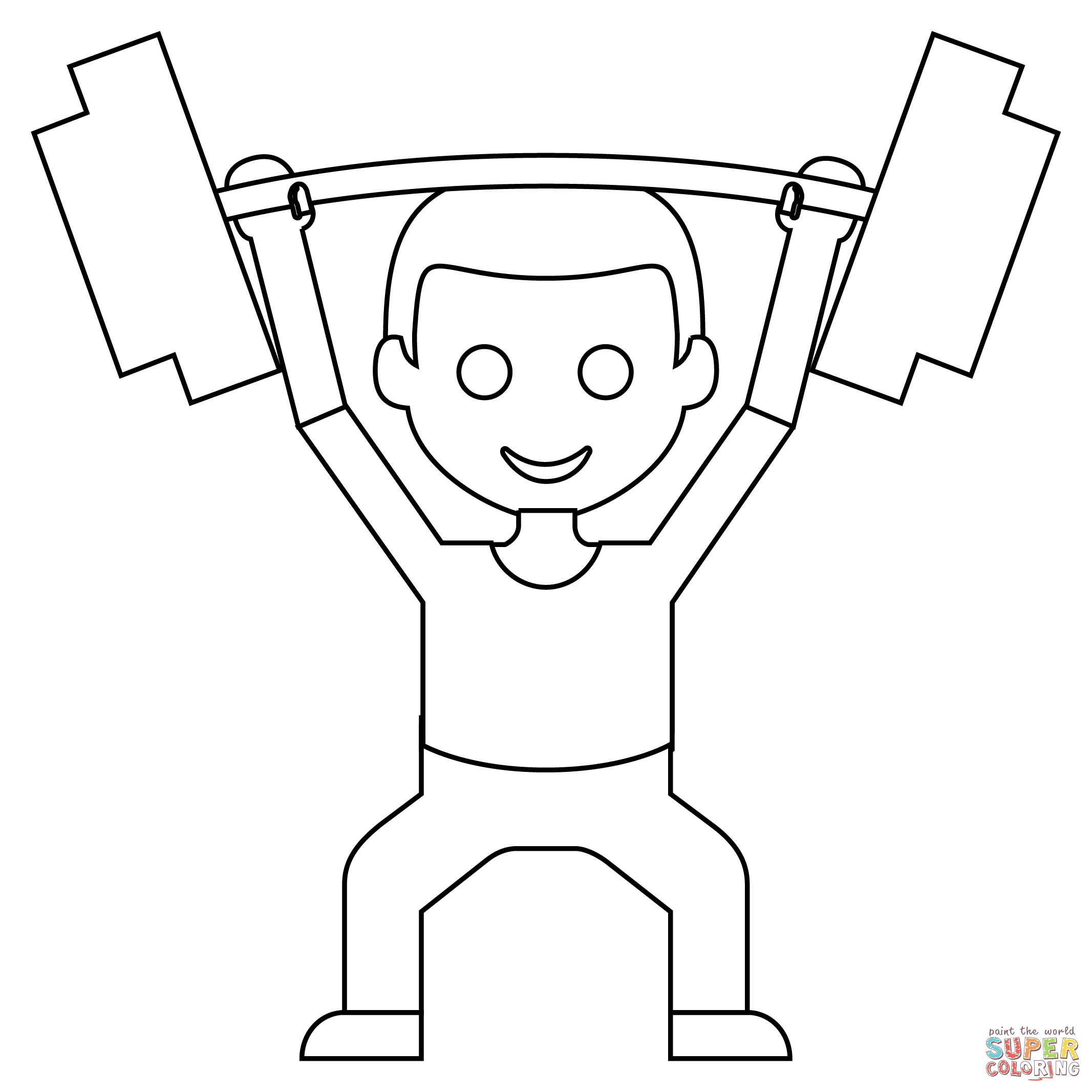 Dibujo de persona levantando pesas para colorear | Dibujos para colorear imprimir gratis Dibujo de persona levantando pesas para colorear | Dibujos para colorear imprimir gratis