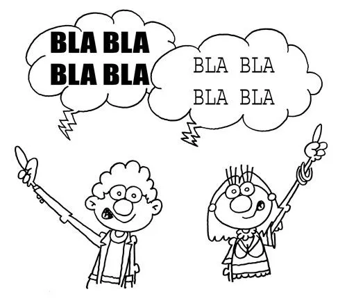 Dibujo de dos personas dialogando - Imagui