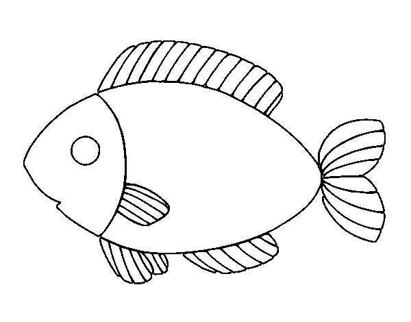 Dibujo de Pescado para Colorear - Dibujos.net