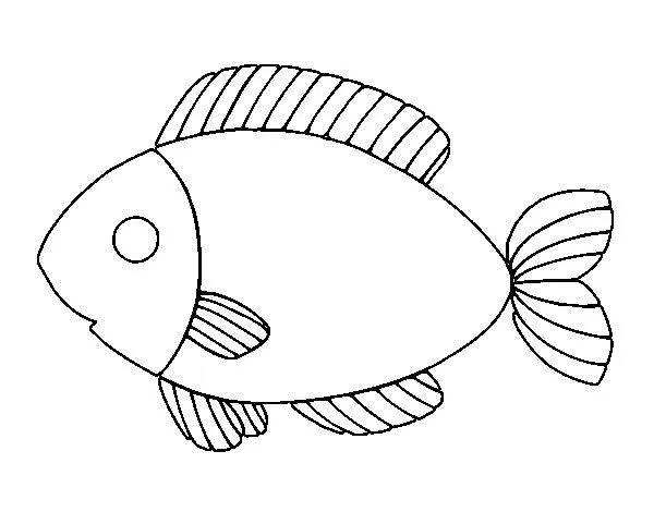 Dibujo de Pescado para Colorear - Dibujos.net Dibujo de Pescado para Colorear - Dibujos.net