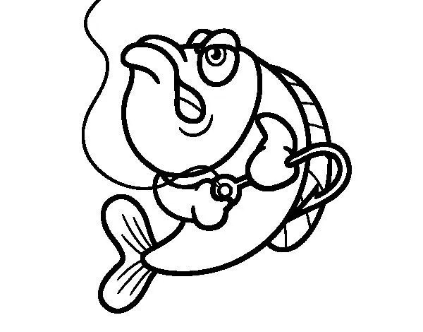 Dibujo de Pez enfadado para Colorear - Dibujos.net Dibujo de Pez enfadado para Colorear - Dibujos.net