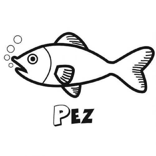 Dibujo de un pez para imprimir y colorear - Dibujos para colorear ... Dibujo de un pez para imprimir y colorear - Dibujos para colorear ...