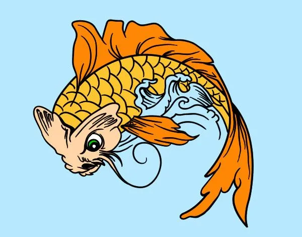 Dibujo de Pez Koi pintado por Partygirl en Dibujos.net el día 27 ...