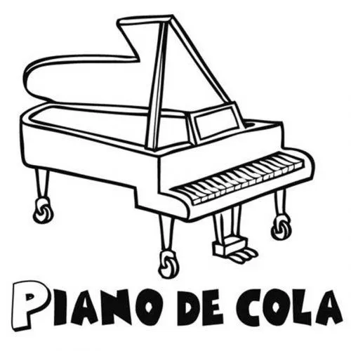 Dibujo de un piano de cola para pintar - Dibujos para colorear de ... Dibujo de un piano de cola para pintar - Dibujos para colorear de ...