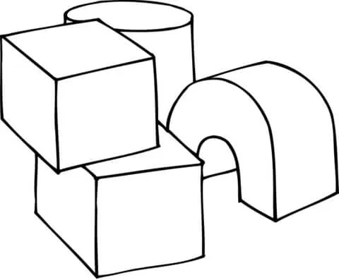 Dibujo de Piezas de Construcción en 3D para colorear | Dibujos ... Dibujo de Piezas de Construcción en 3D para colorear | Dibujos ...
