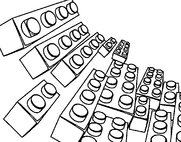 Dibujo de Piezas Lego para Colorear - Dibujos.net