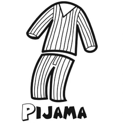 Dibujo de un pijama para imprimir y pintar - Dibujos para colorear ...