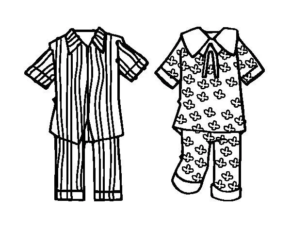Dibujo de Pijamas para Colorear - Dibujos.net Dibujo de Pijamas para Colorear - Dibujos.net