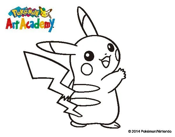 Dibujo de Pikachu de espaldas para Colorear - Dibujos.net