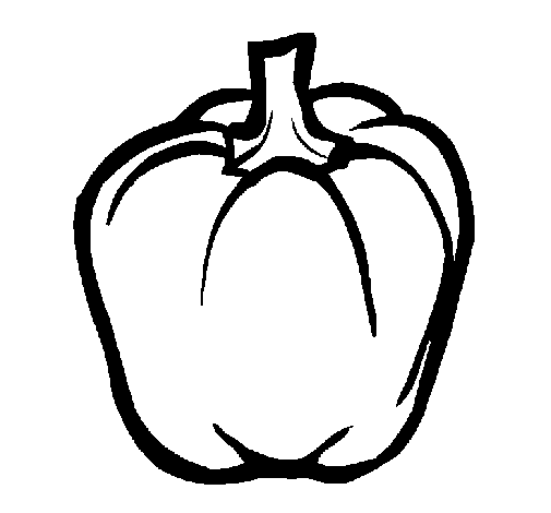Dibujo de Pimiento para Colorear - Dibujos.net