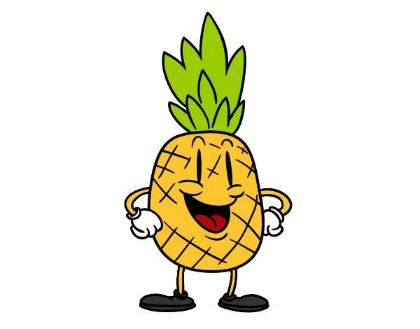 Dibujo de Piña Animada pintado por Emanuelj en Dibujos.net el día ...
