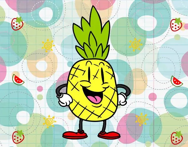 Dibujo de Piña animada pintado por Emmiloula en Dibujos.net el día ...