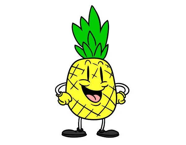 Dibujo de Piña animada pintado por Thenomis en Dibujos.net el día ...
