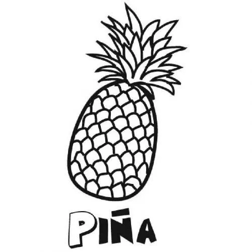 Dibujo de una piña para imprimir y pintar - Dibujos para colorear ...