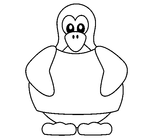 Dibujo de Pingüino 1 para Colorear - Dibujos.net Dibujo de Pingüino 1 para Colorear - Dibujos.net