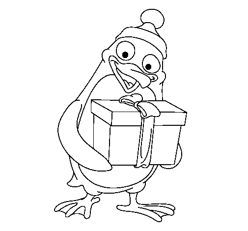 Dibujo de Pingüino 3 para Colorear - Dibujos.net