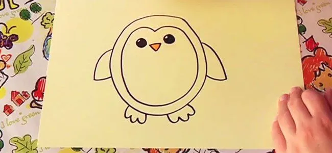 Cómo hacer un dibujo de un pingüino paso a paso