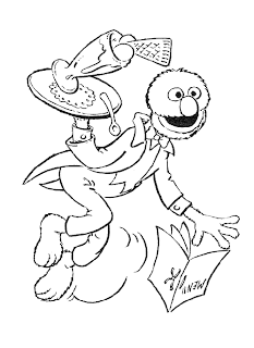DIBUJO PARA PINTAR DE BARRIO SESAMO:COCO TROPIEZA CON SU HELADO ... DIBUJO PARA PINTAR DE BARRIO SESAMO:COCO TROPIEZA CON SU HELADO ...