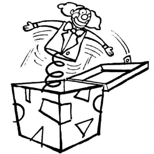 Dibujo para pintar de una caja sorpresa - Dibujos para colorear de ... Dibujo para pintar de una caja sorpresa - Dibujos para colorear de ...