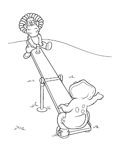 Dibujo para pintar y colorear de Barney 12