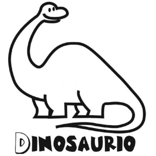 Dibujo para pintar de un dinosaurio - Dibujos para colorear de ...