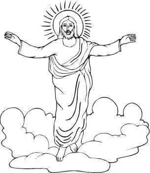 Dibujo para pintar el Domingo de Pascua de Jesus - Portal Escuela