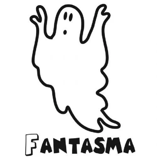 Dibujo para pintar de un fantasma - Dibujos para colorear de hadas ...