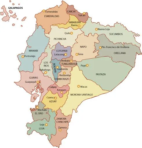 Dibujo para pintar del mapa politico del ecuador - Imagui