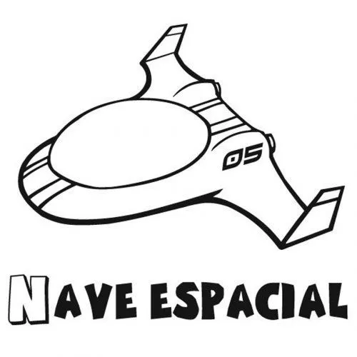 Dibujo para pintar de una nave espacial - Dibujos para colorear ...