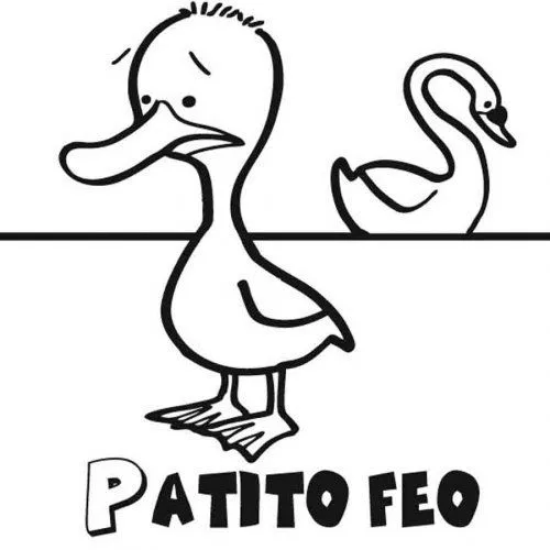 Dibujo para pintar del Patito Feo - Dibujos para colorear de ...