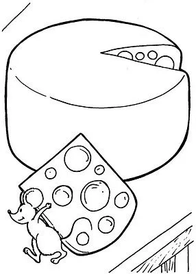 Dibujo para pintar queso - Imagui