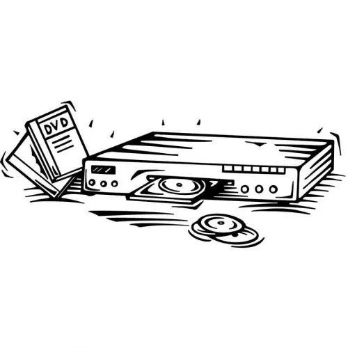 Dibujo para pintar de un reproductor de DVD - Dibujos para ...