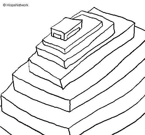 Dibujo de Pirámide maya para Colorear - Dibujos.net Dibujo de Pirámide maya para Colorear - Dibujos.net