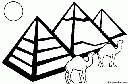 Dibujos piramides para colorear - Imagui