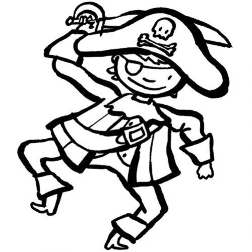 Dibujo de un pirata para pintar - Dibujos para colorear de hadas y ... Dibujo de un pirata para pintar - Dibujos para colorear de hadas y ...