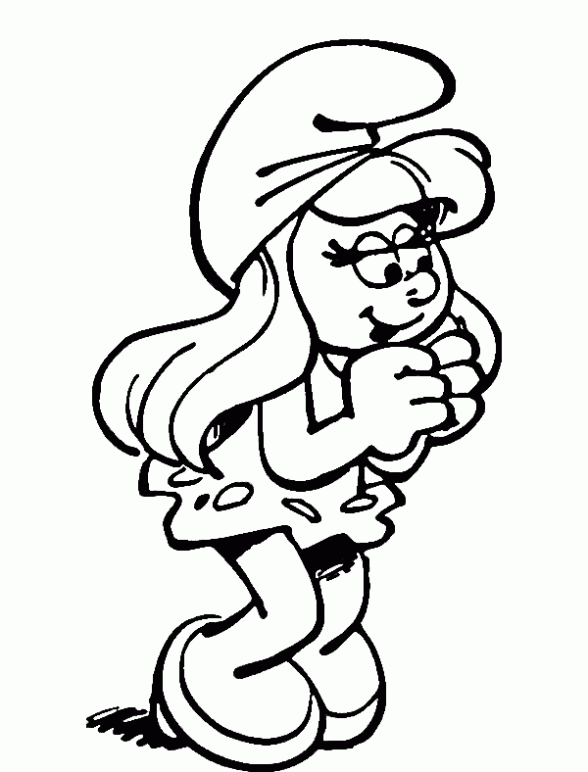 colorear-pitufina-dibujos- ...