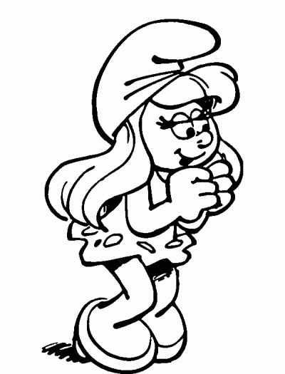 Dibujo de Pitufina. Dibujo para colorear de Pitufina. Dibujos ... Dibujo de Pitufina. Dibujo para colorear de Pitufina. Dibujos ...