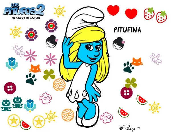 Dibujo de Pitufina pintado por Laidi en Dibujos.net el día 25-07 ...