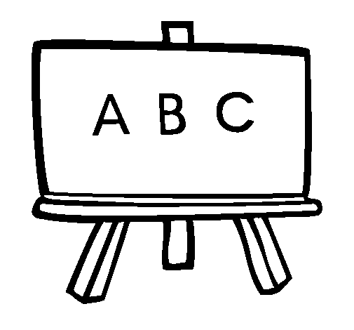 Dibujo de Pizarra para Colorear - Dibujos.net Dibujo de Pizarra para Colorear - Dibujos.net