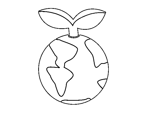 Dibujo de Planeta limpio para Colorear - Dibujos.net Dibujo de Planeta limpio para Colorear - Dibujos.net