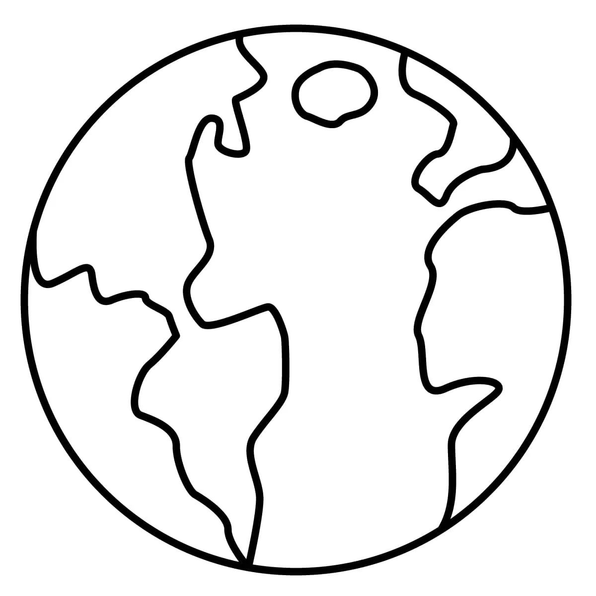 Dibujo de planeta tierra para colorear e imprimir - Dibujos y colores Dibujo de planeta tierra para colorear e imprimir - Dibujos y colores