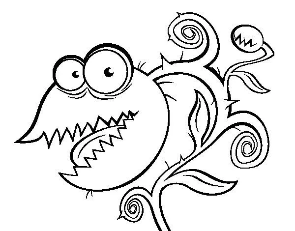 Dibujo de Planta carnívora para Colorear - Dibujos.net